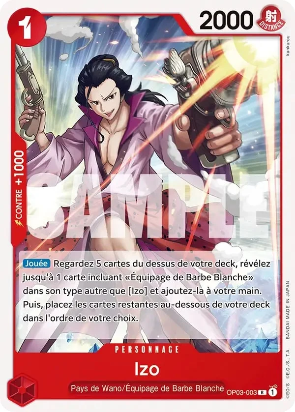 Carte One Piece française Izo OP03-003 R