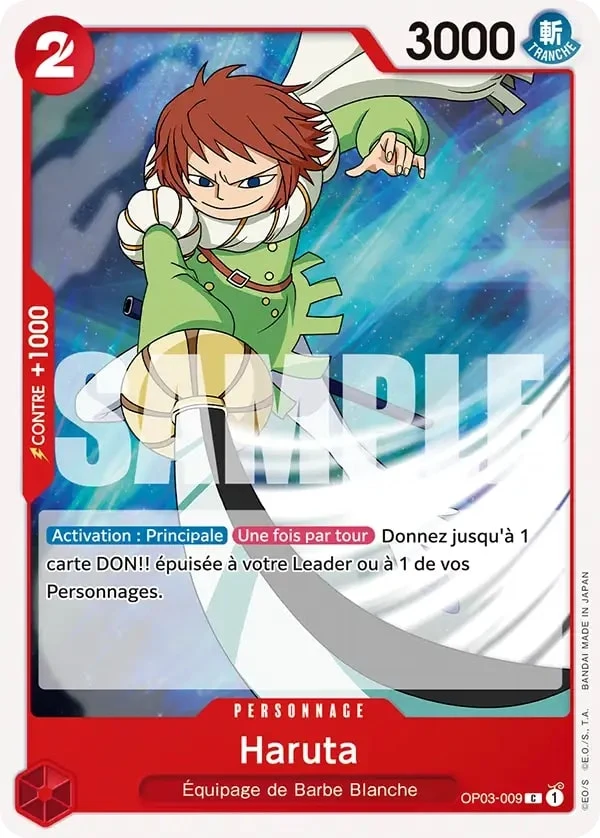 Carte One Piece française Haruta OP03-009 C