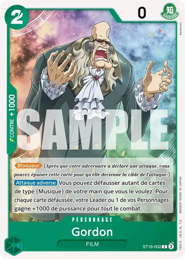 Carte One Piece française Gordon ST16-002 C