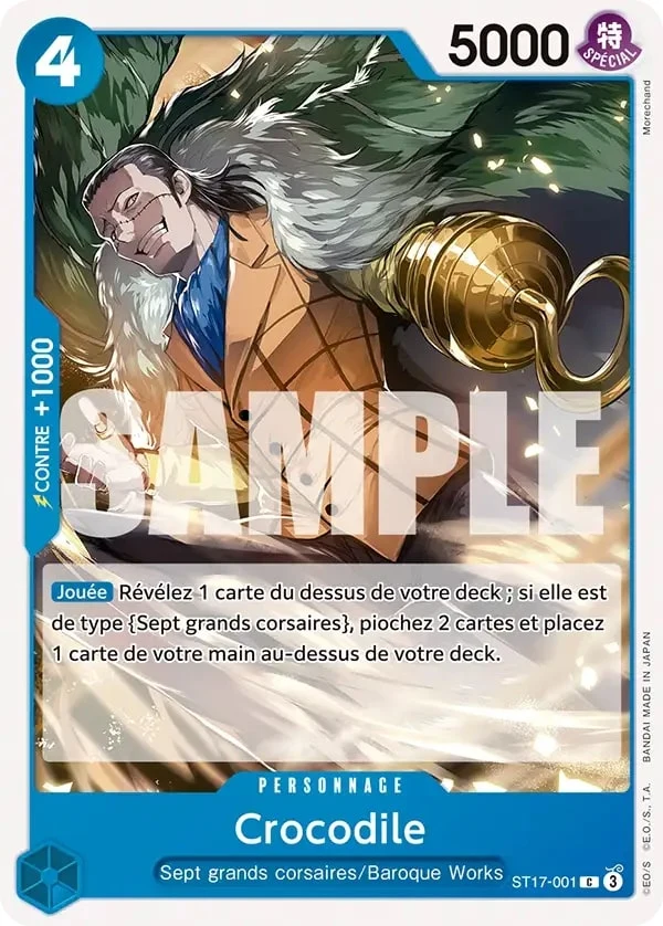 Carte One Piece française Crocodile ST17-001 C