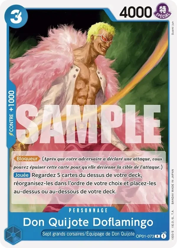 Carte One Piece française Donquixote Doflamingo OP01-073 R