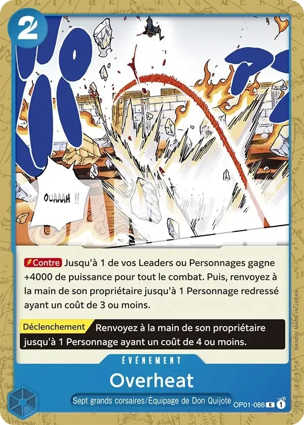 Carte One Piece française Overheat OP01-086 R