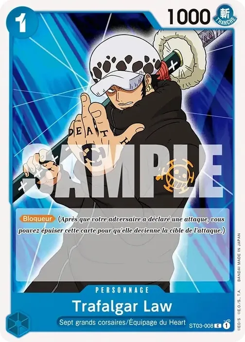 Carte One Piece française ST03-008 Trafalgar Law