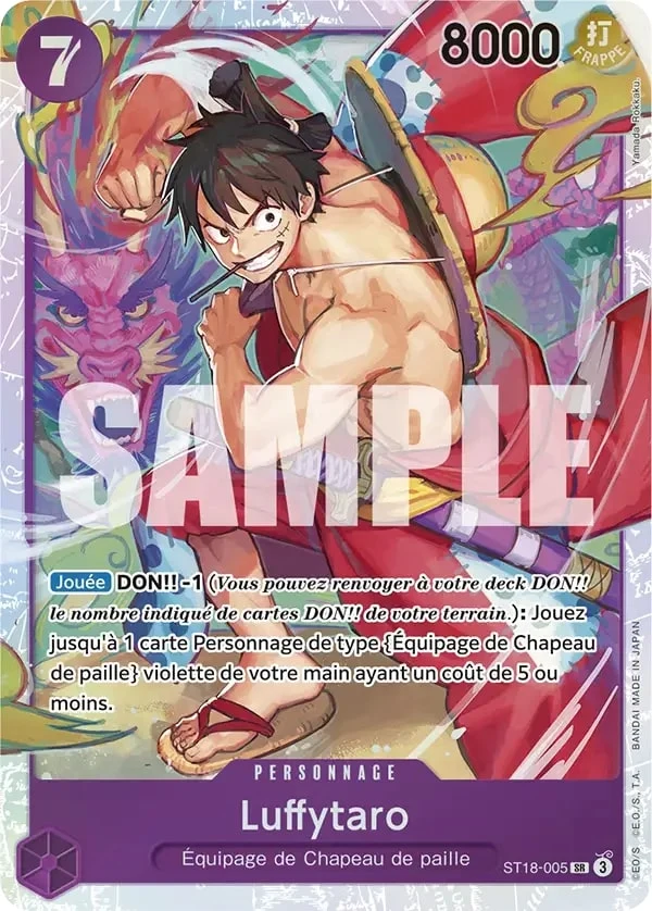 Carte One Piece française Luffy-Tarou ST18-005 SR