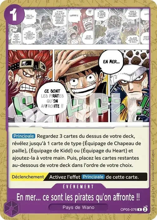 Carte One Piece française OP05-076 When You're at Sea You Fight against Pirates!!
