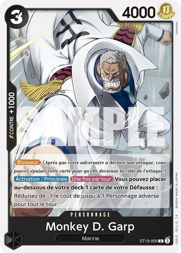 Carte One Piece française Monkey.D.Garp ST19-005 C