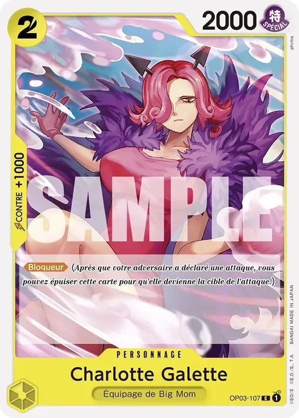 Carte One Piece française Charlotte Galette OP03-107 C
