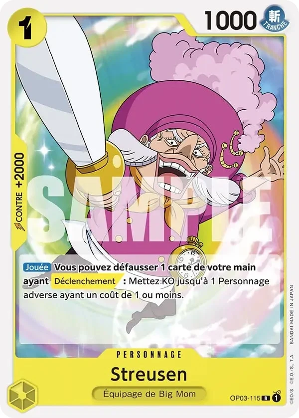 Carte One Piece française Streusen OP03-115 R