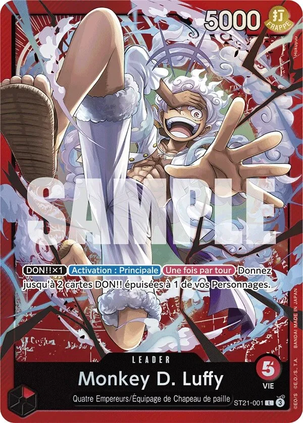 Carte One Piece française Monkey D. Luffy ST21-001 L