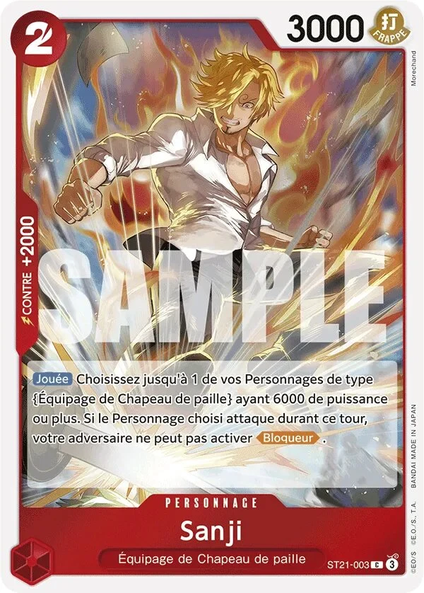Carte One Piece française Sanji ST21-003 C