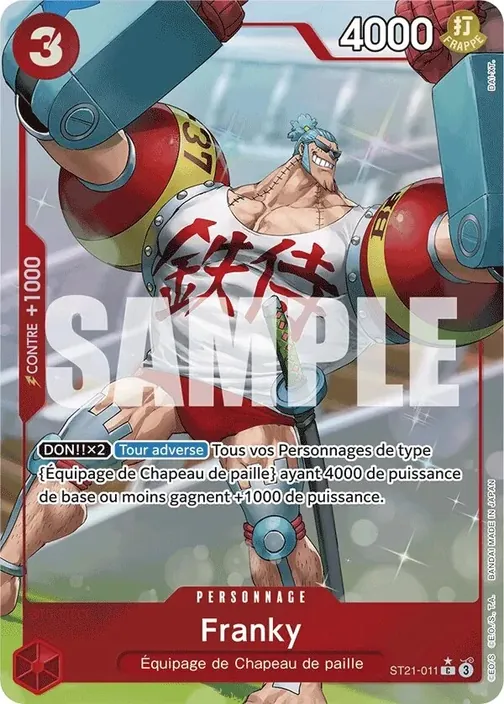 Carte One Piece française ST21-011 Franky (version 2)
