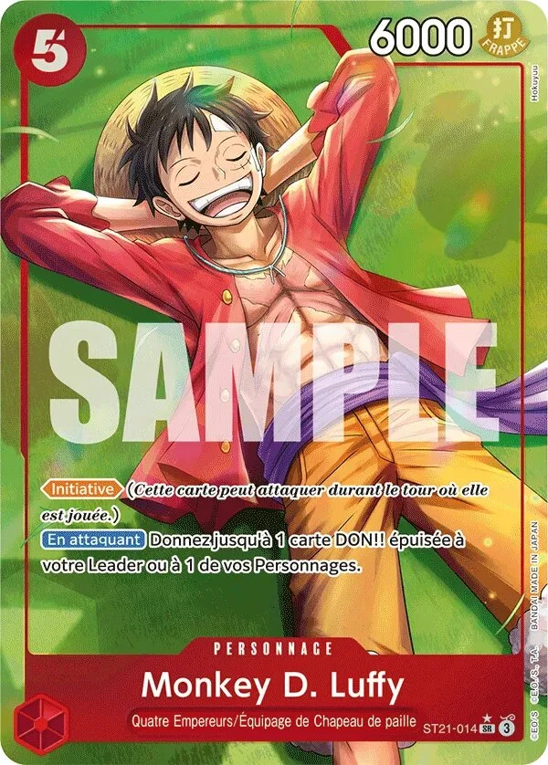 Carte One Piece française Monkey D. Luffy ST21-014 SR