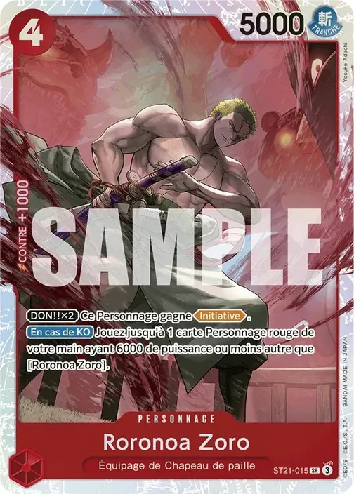 Carte One Piece française ST21-015 Roronoa Zoro