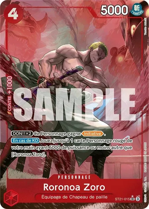 Carte One Piece française ST21-015 Roronoa Zoro (version 2)