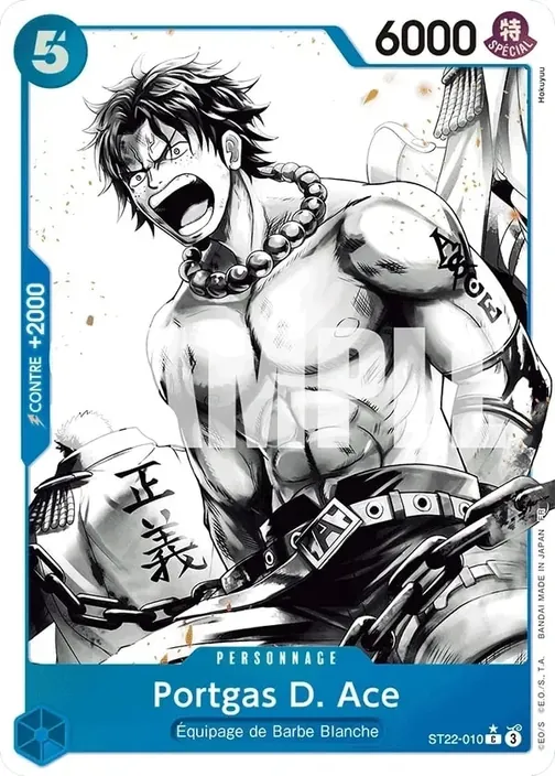 Carte One Piece française ST22-010 Portgas D. Ace (version 2)