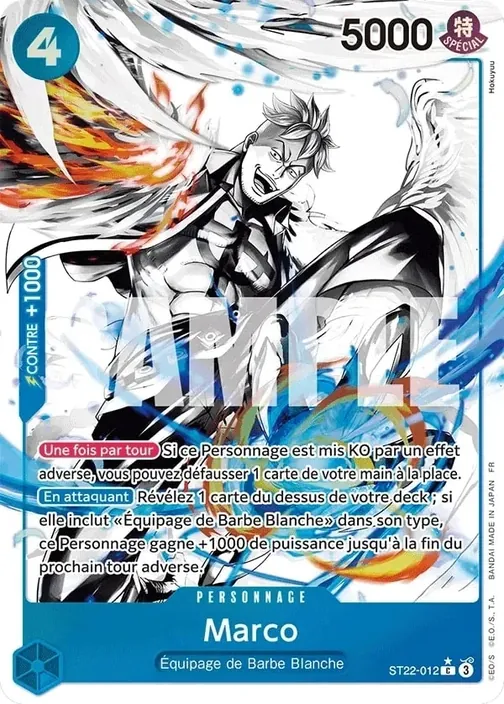 Carte One Piece française ST22-012 Marco (version 2)