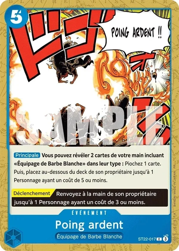 Carte One Piece française Poing ardent ST22-017 C