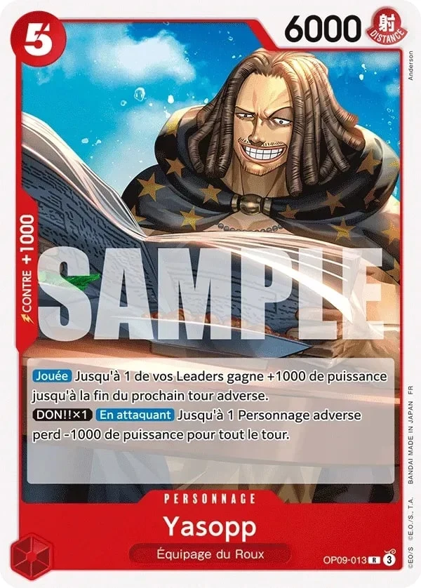 Carte One Piece française Yasopp OP09-013 R