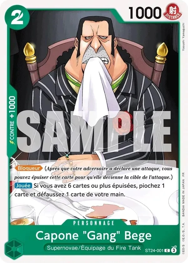 Carte One Piece française Capone "Gang" Bege ST24-001 C
