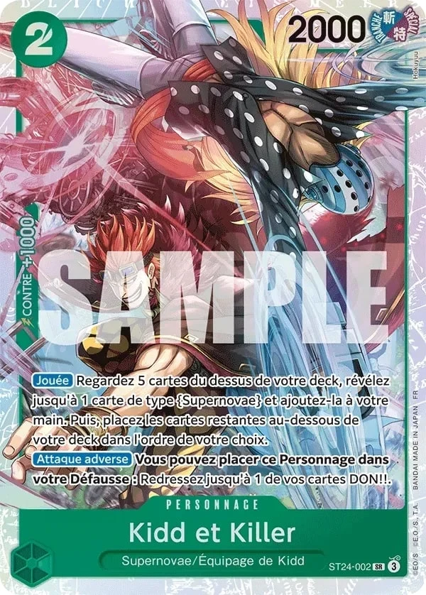 Carte One Piece française Kidd et Killer ST24-002 SR