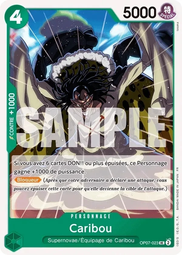 Carte One Piece française Caribou OP07-023 UC