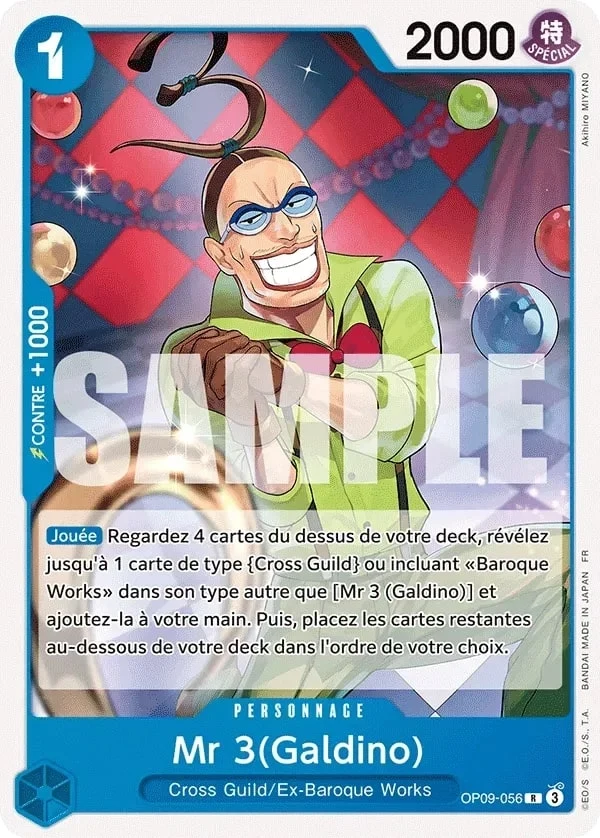 Carte One Piece française Mr 3 (Galdino) OP09-056 R