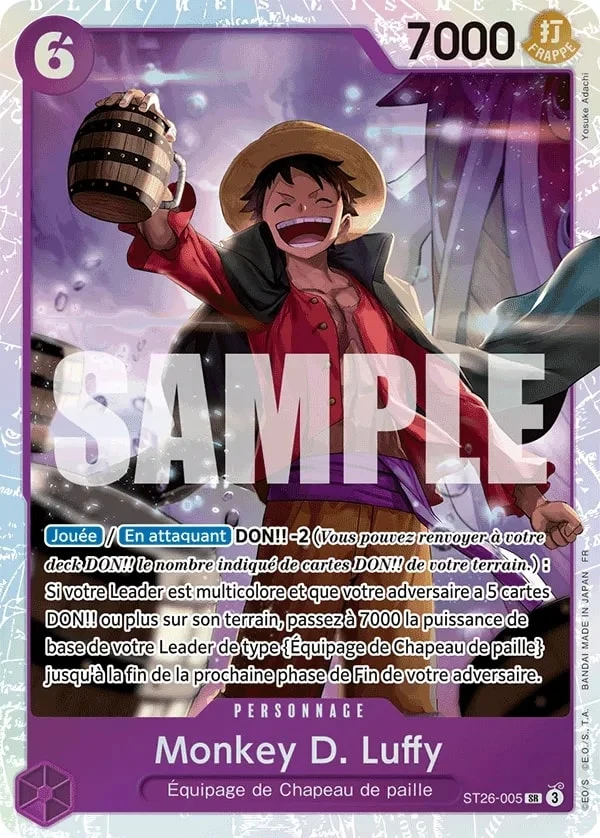 Carte One Piece française Monkey D. Luffy ST26-005 SR