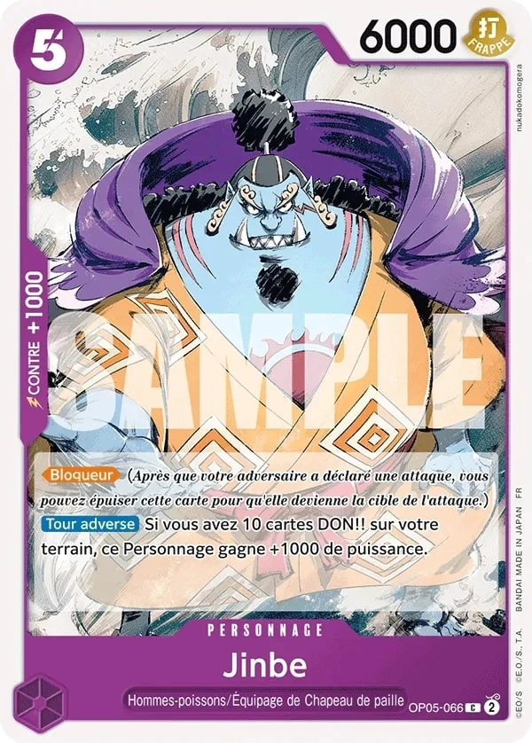 Carte One Piece française Jinbe OP05-066 C