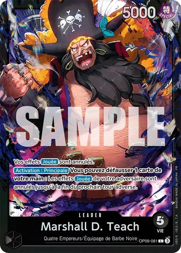 Carte One Piece française Marshall D. Teach OP09-081 L