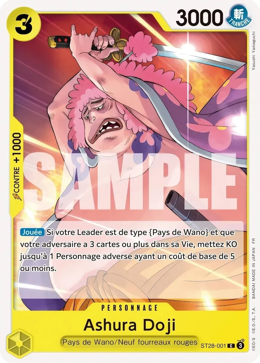 Carte One Piece française Ashura Doji ST28-001 C