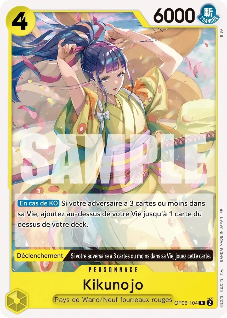 Carte One Piece française Kikunojo OP06-104 R