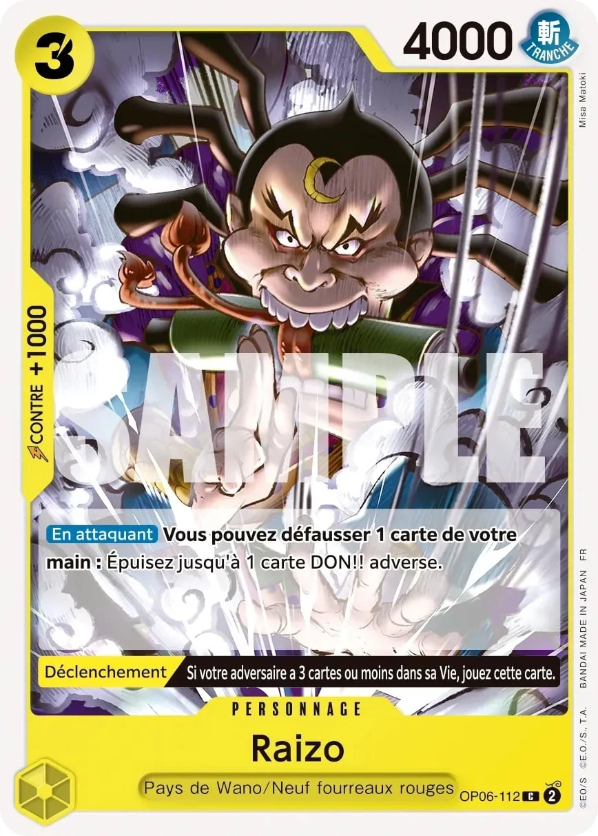 Carte One Piece française Raizo OP06-112 C