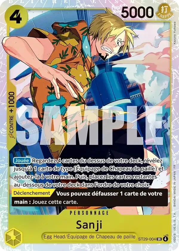 Carte One Piece française Sanji ST29-004 SR