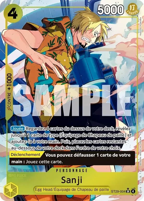Carte One Piece française Sanji ST29-004 SR
