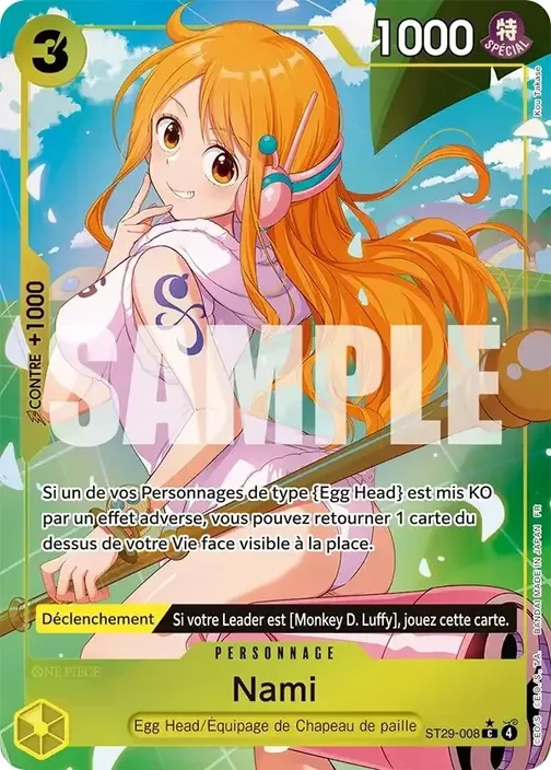 Carte One Piece française ST29-008 Nami (version 2)