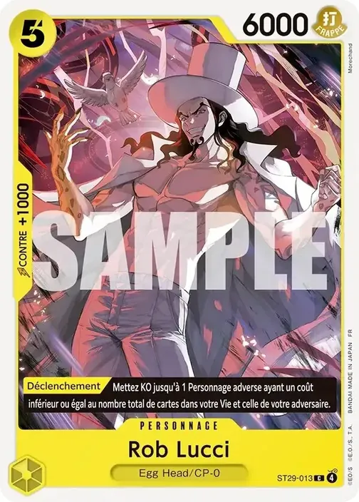 Carte One Piece française ST29-013 Rob Lucci