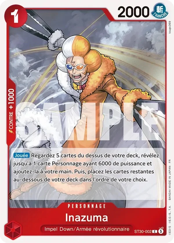 Carte One Piece française Inazuma ST30-002 C