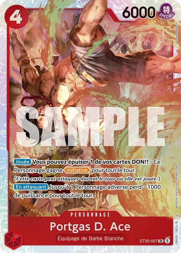 Carte One Piece française Portgas D. Ace ST30-007 SR