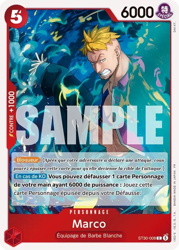 Carte One Piece française Marco ST30-008 C