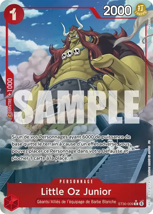 Carte One Piece française ST30-009 Little Oz Junior (version 2)