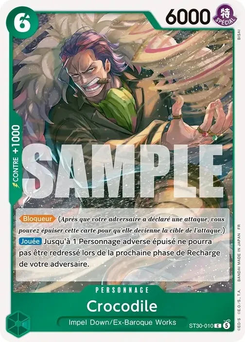 Carte One Piece française ST30-010 Crocodile