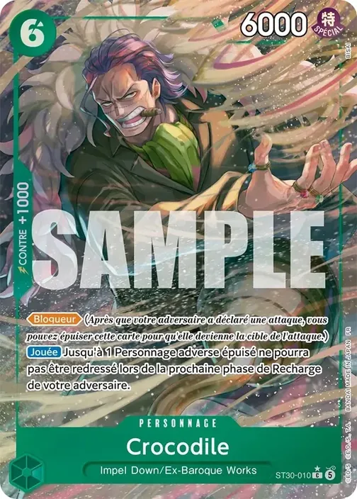 Carte One Piece française ST30-010 Crocodile (version 2)