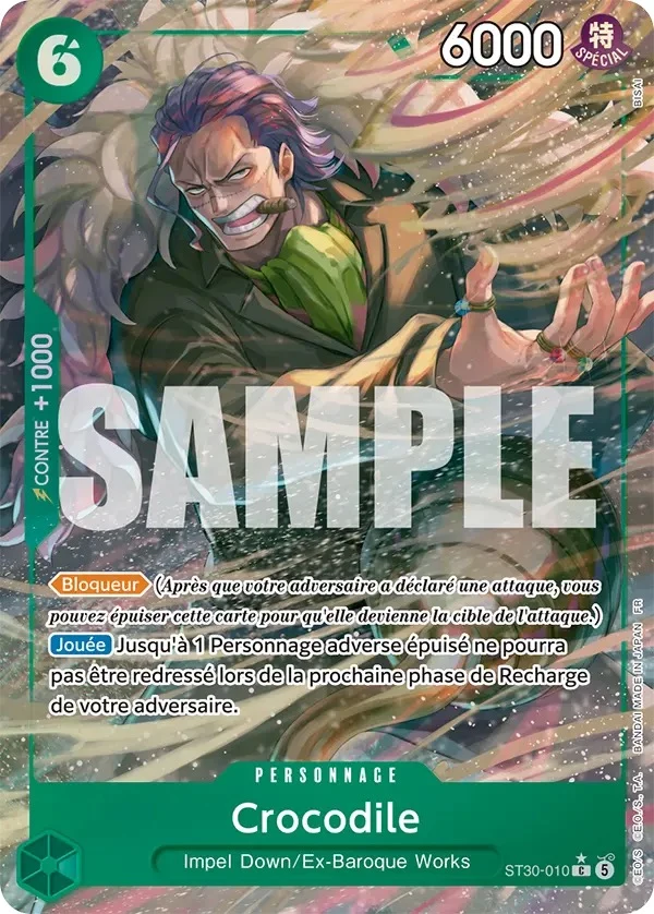 Carte One Piece française Crocodile ST30-010 C