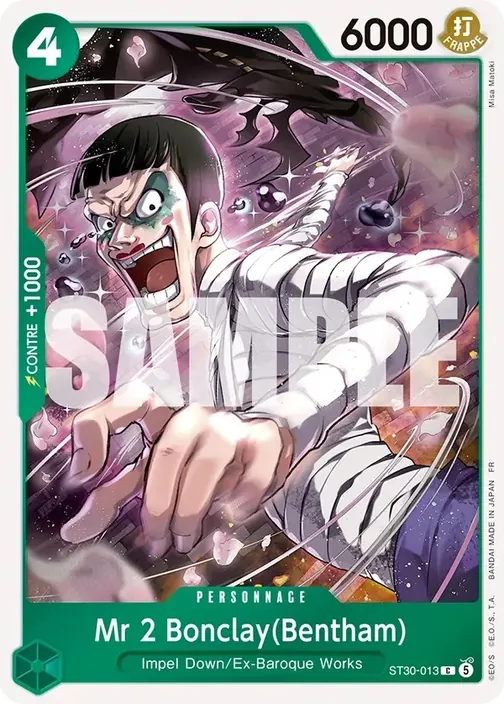 Carte One Piece française ST30-013 Mr 2 Bonclay(Bentham)