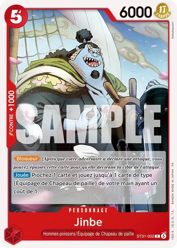 Carte One Piece française Jinbe ST31-002 C