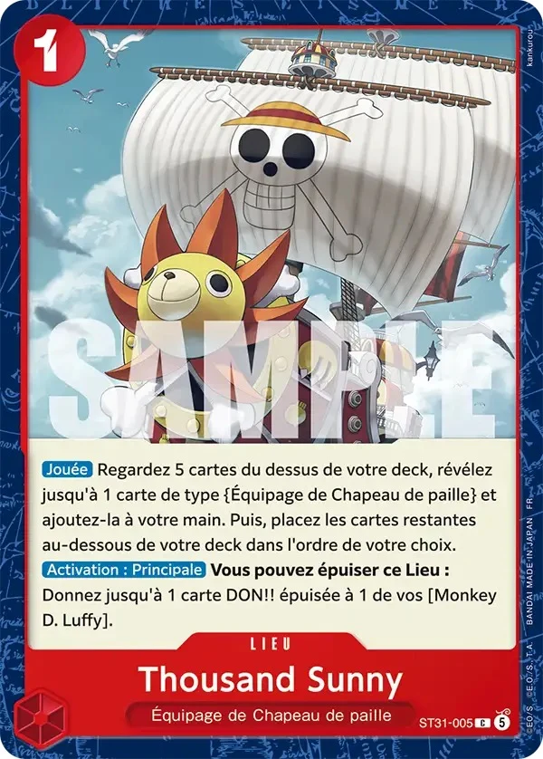 Carte One Piece française Thousand Sunny ST31-005 C