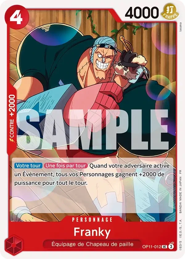 Carte One Piece française Franky OP11-012 UC