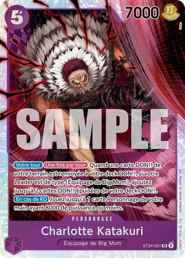 Carte One Piece française Charlotte Katakuri ST34-001 SR