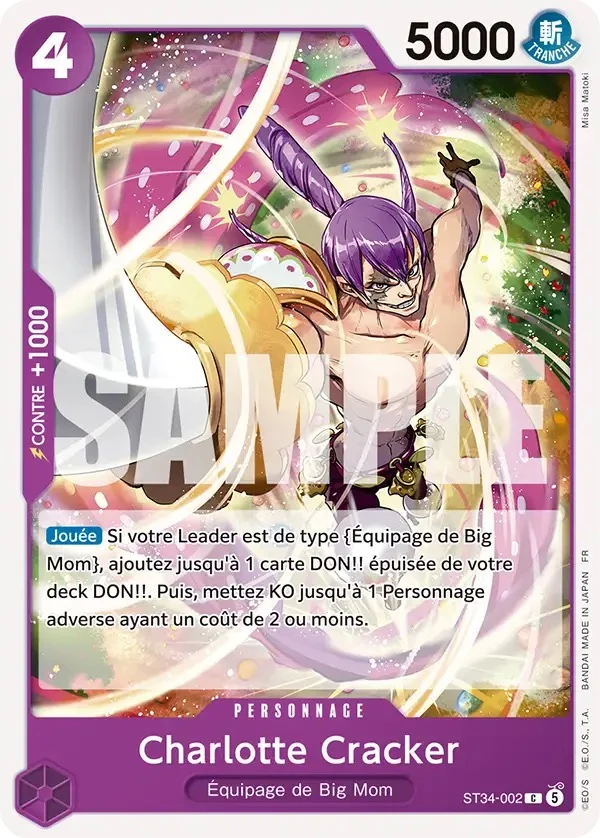 Carte One Piece française Charlotte Cracker ST34-002 C