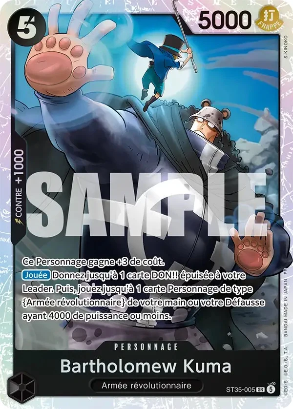Carte One Piece française Bartholomew Kuma ST35-005 SR